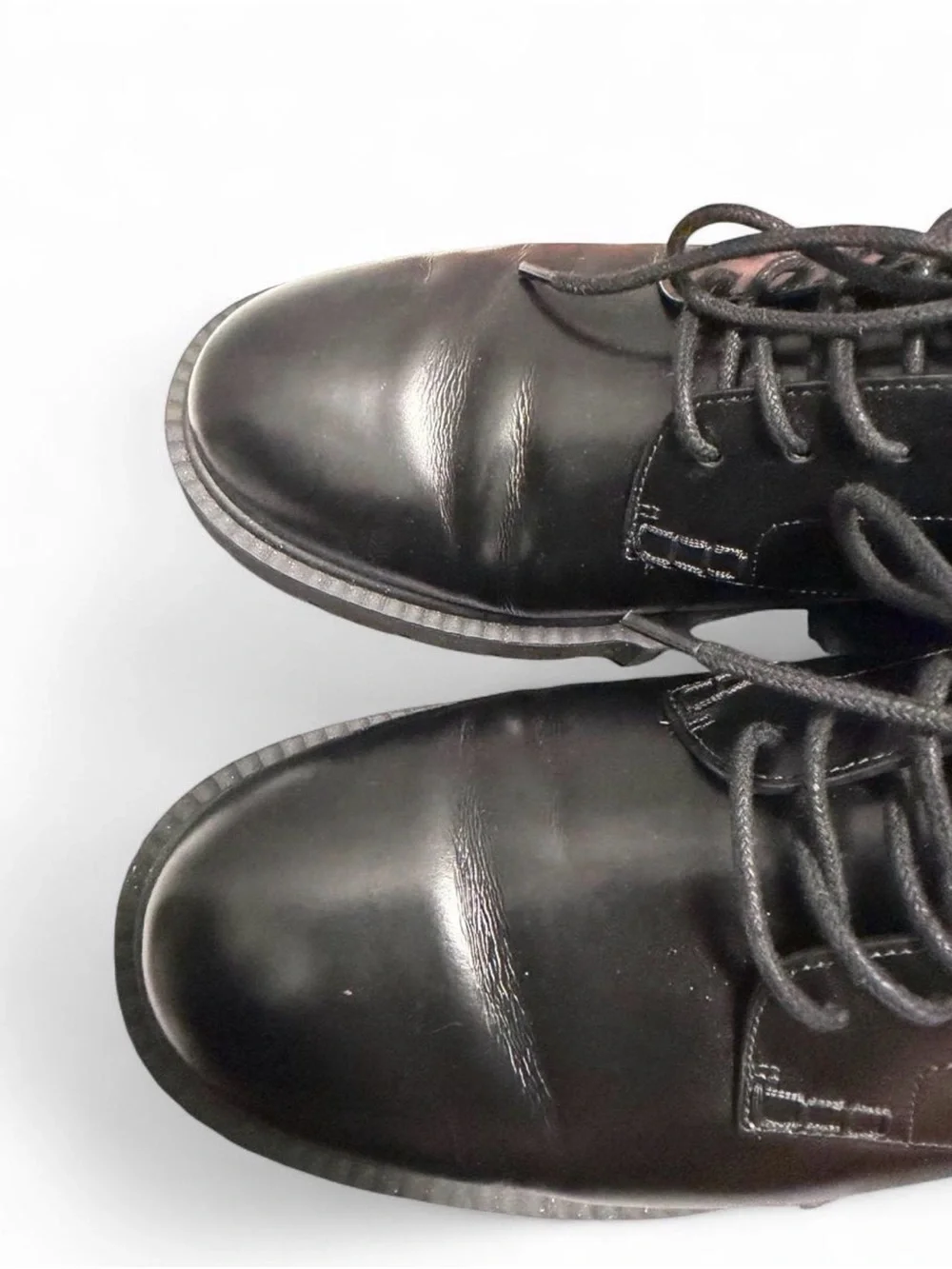 Coach Black Leather Derby Shoes